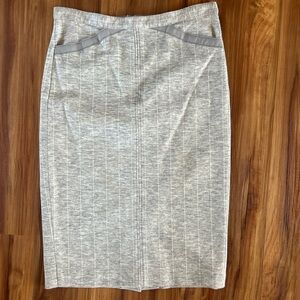 ATM Anthony Thomas Melillo Light Gray Pinstripe Knit Pencil Skirt